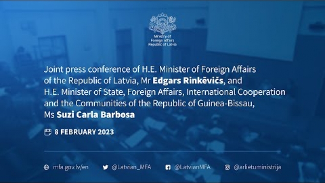 E. Rinkēvičs welcomes the Minister of Foreign Affairs of Guinea-Bissau on her first visit to Latvia