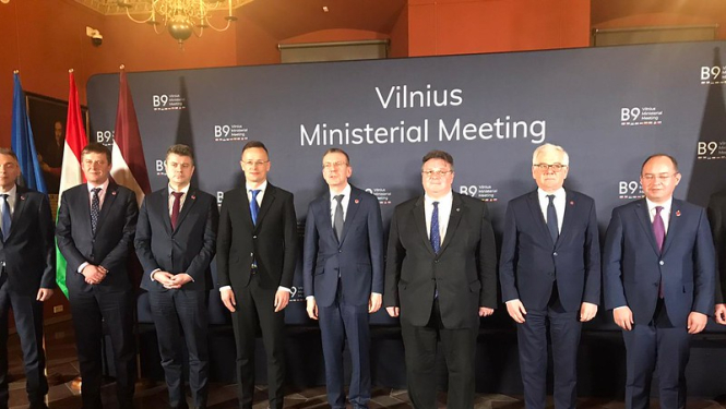 The Bucharest Nine Foreign Ministers of NATO gather in Vilnius