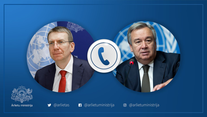 Latvijas ārlietu ministra telefonsaruna ar ANO Ģenerālsekretāru 